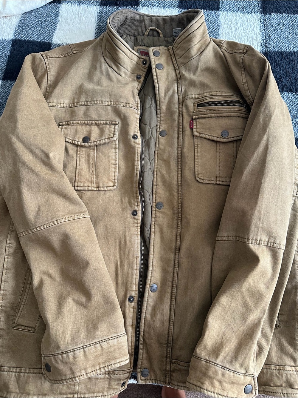 Levi's Men's Brown Canvas Military Field Jacket